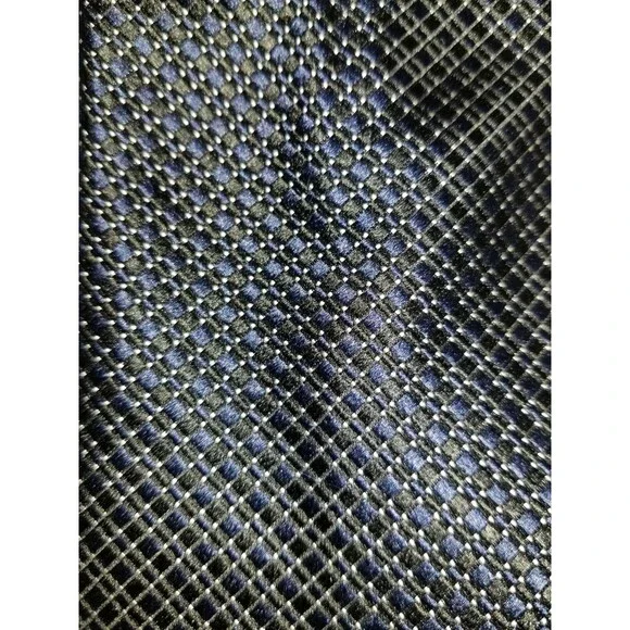 Donald J Trump Signature Collection Neck Tie Blue Black Stripe in Woven Pattern